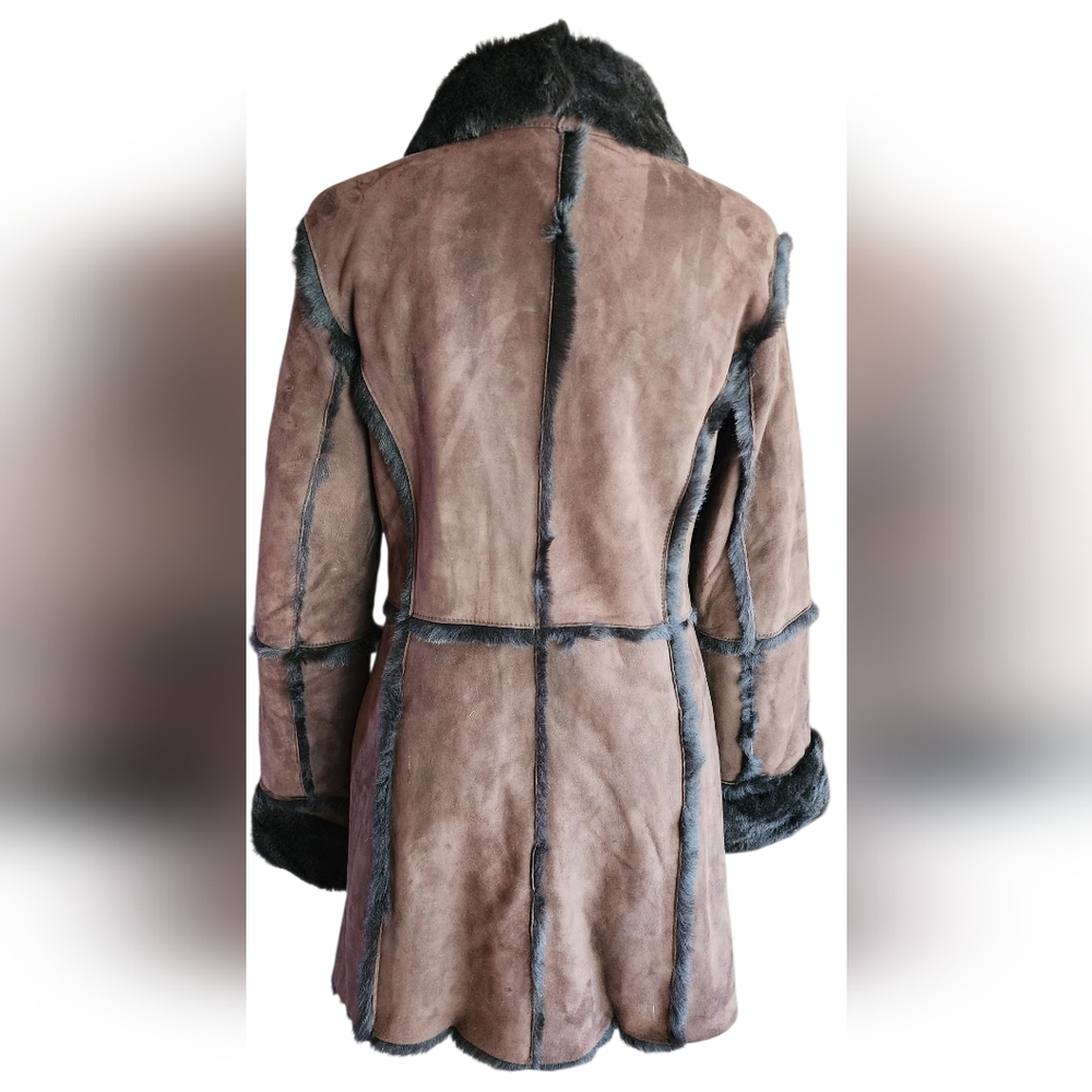 Vintage 70s Alexander Julian Lamb Sheepskin Shearling Mouton Fur Coat S/P - Picture 3 of 16
